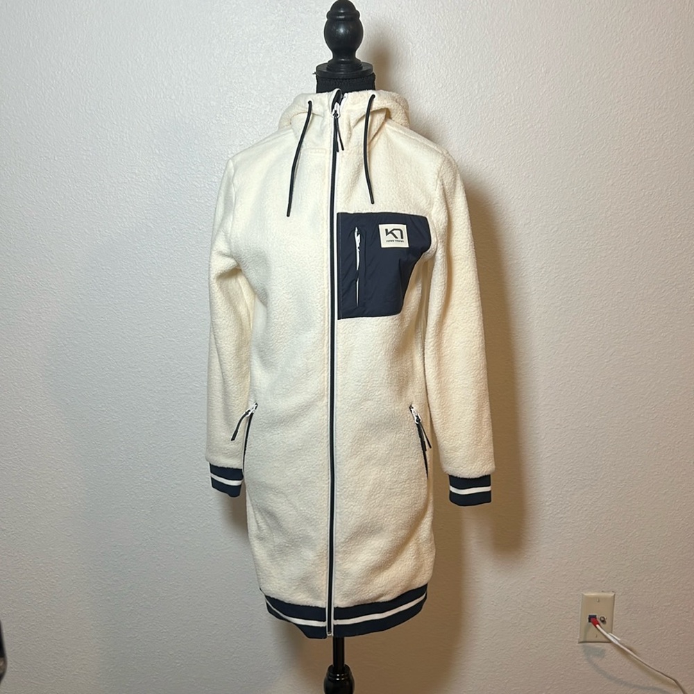 NWOT Kari Traa Rothe L Hood Jacket in Natural White Size XS - Picture 2 of 6